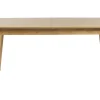 Table à manger extensible scandinave rallonges intégrées en bois clair chêne L168-228 cm LEENA