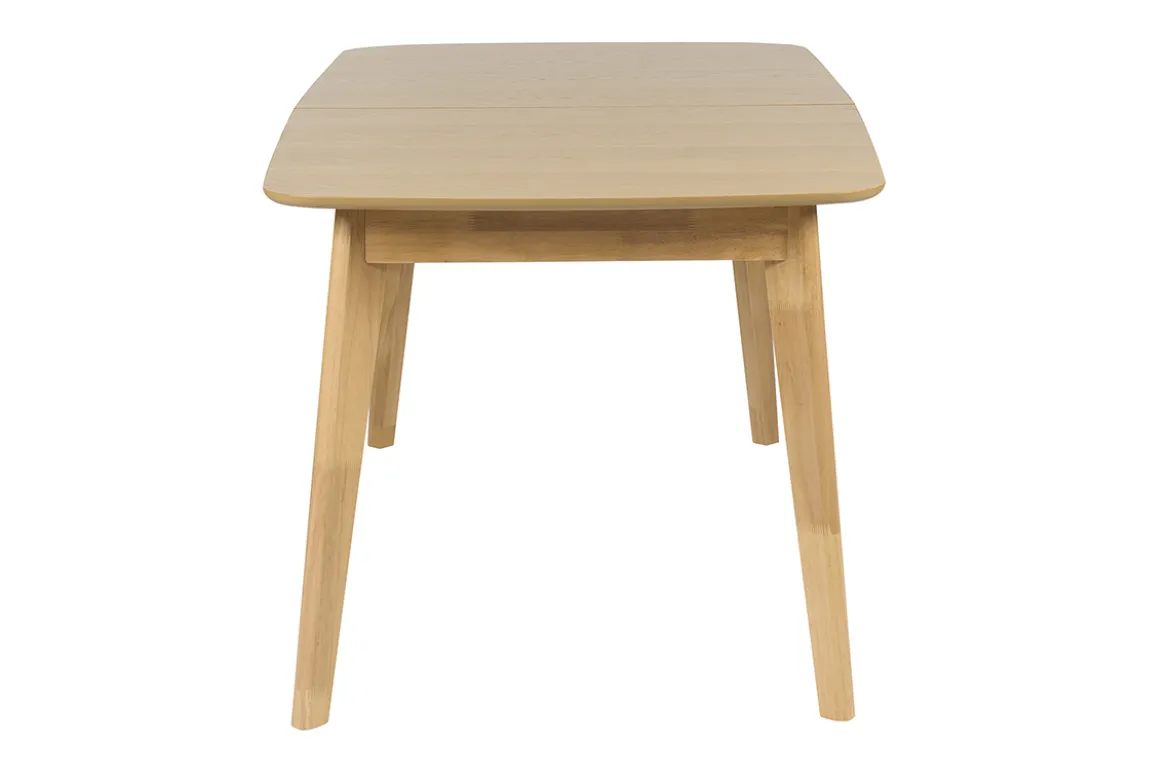 Table à manger extensible scandinave rallonges intégrées en bois clair chêne L168-228 cm LEENA