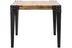 Table à manger industrielle acier et bois manguier massif L160 cm MADISON
