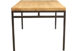Table à manger industrielle bois manguier massif et métal L160 cm YPSTER