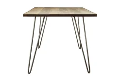 Table à manger industrielle bois manguier massif et métal L160 cm ATELIER