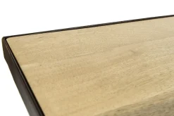 Table à manger industrielle bois manguier massif et métal L160 cm ATELIER