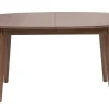 Table à manger ovale extensible avec rallonges intégrées en bois foncé noyer L150-200 cm ANSEL