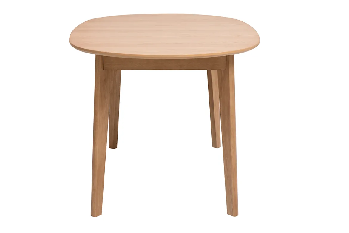 Table à manger ovale extensible avec rallonges intégrées en bois clair chêne L150-200 cm ANSEL