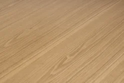 Table à manger ovale extensible avec rallonges intégrées en bois clair frêne L180-230 cm CLAUDIE