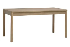 Table à manger rectangulaire avec rangements finition bois clair chêne L160 cm IZZIE