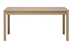 Table à manger rectangulaire avec rangements finition bois clair chêne L160 cm IZZIE