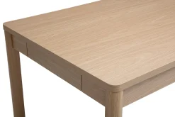 Table à manger rectangulaire avec rangements finition bois clair chêne L160 cm IZZIE