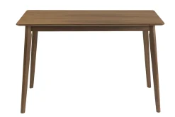 Table à manger rectangulaire bois foncé noyer L120 cm ELION
