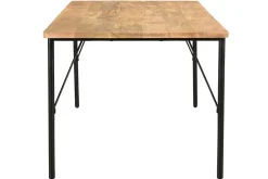Table à manger rectangulaire en bois manguier massif et métal noir L180 cm JUDE