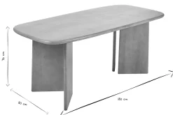 Table à manger rectangulaire en bois manguier massif L180 cm SOTA