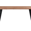 Table à manger rectangulaire en bois massif et métal noir L175 cm KORA