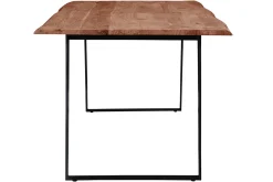 Table à manger rectangulaire en bois massif et métal noir L175 cm KORA