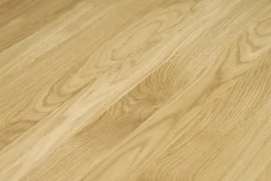 Table à manger rectangulaire extensible rallonge intégrée en bois clair chêne massif L160-245 cm AGATA