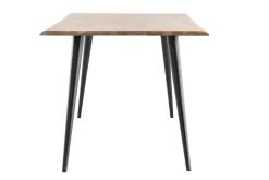 Table à manger rectangulaire industrielle en bois massif et métal noir L175 cm EDGE