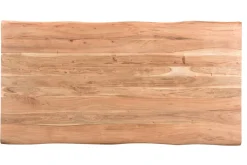 Table à manger rectangulaire industrielle en bois massif et métal noir L175 cm EDGE