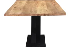 Table à manger rectangulaire industrielle en bois massif et métal noir L200 cm VALLEY