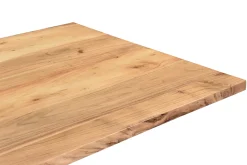 Table à manger rectangulaire industrielle en bois massif et métal noir L200 cm VALLEY