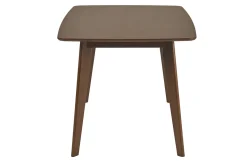 Table à manger rectangulaire scandinave bois foncé noyer L150 cm LEENA