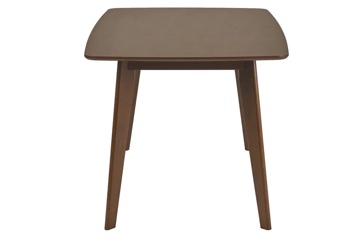 Table à manger rectangulaire scandinave bois foncé noyer L150 cm LEENA