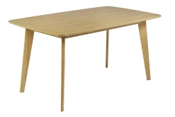Table à manger rectangulaire scandinave bois clair chêne L150 cm LEENA