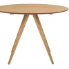 Table à manger ronde design en bois clair frêne D106 cm WALFORD