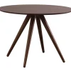 Table à manger ronde design noyer D106 cm WALFORD