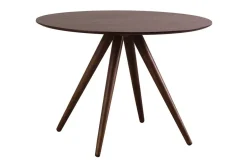 Table à manger ronde design noyer D106 cm WALFORD
