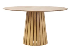 Table à manger ronde en bois clair chêne D137 cm DITA