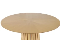 Table à manger ronde en bois clair chêne D137 cm DITA