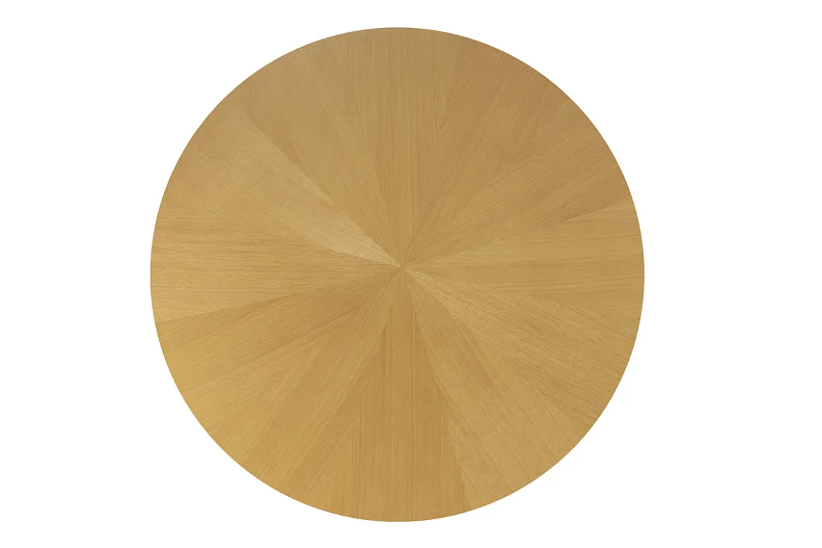 Table à manger ronde en bois clair chêne D137 cm DITA