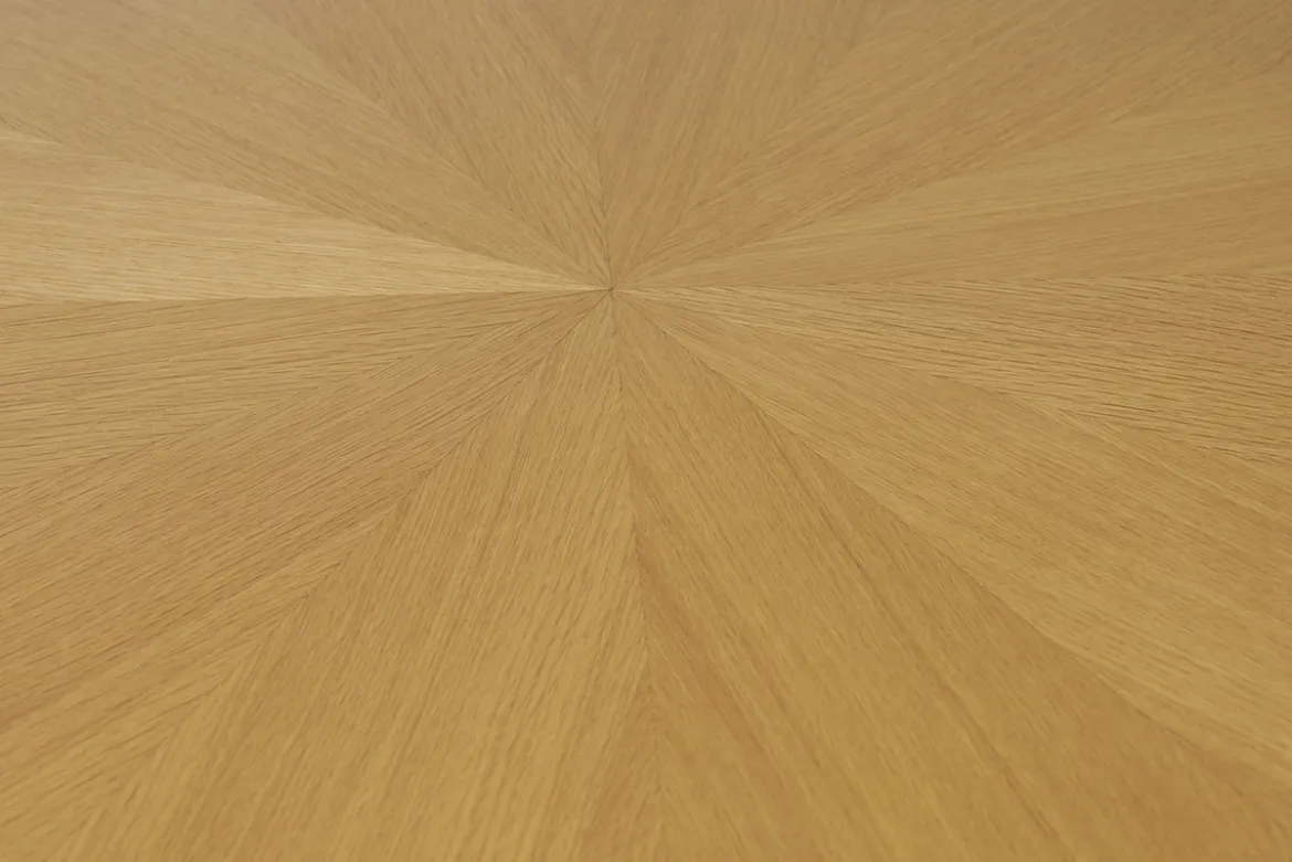 Table à manger ronde en bois clair chêne D137 cm DITA