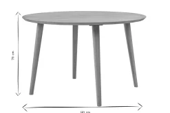 Table à manger ronde en bois clair chêne massif D120 cm OKSANA