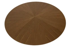 Table à manger ronde en bois foncé noyer D137 cm DITA
