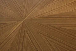 Table à manger ronde en bois foncé noyer D137 cm DITA