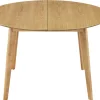 Table à manger ronde extensible finition chêne L120-150 cm LEENA