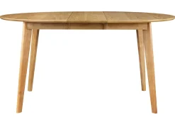 Table à manger ronde extensible finition chêne L120-150 cm LEENA