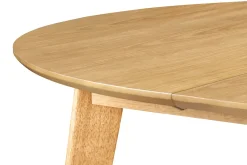 Table à manger ronde extensible finition chêne L120-150 cm LEENA