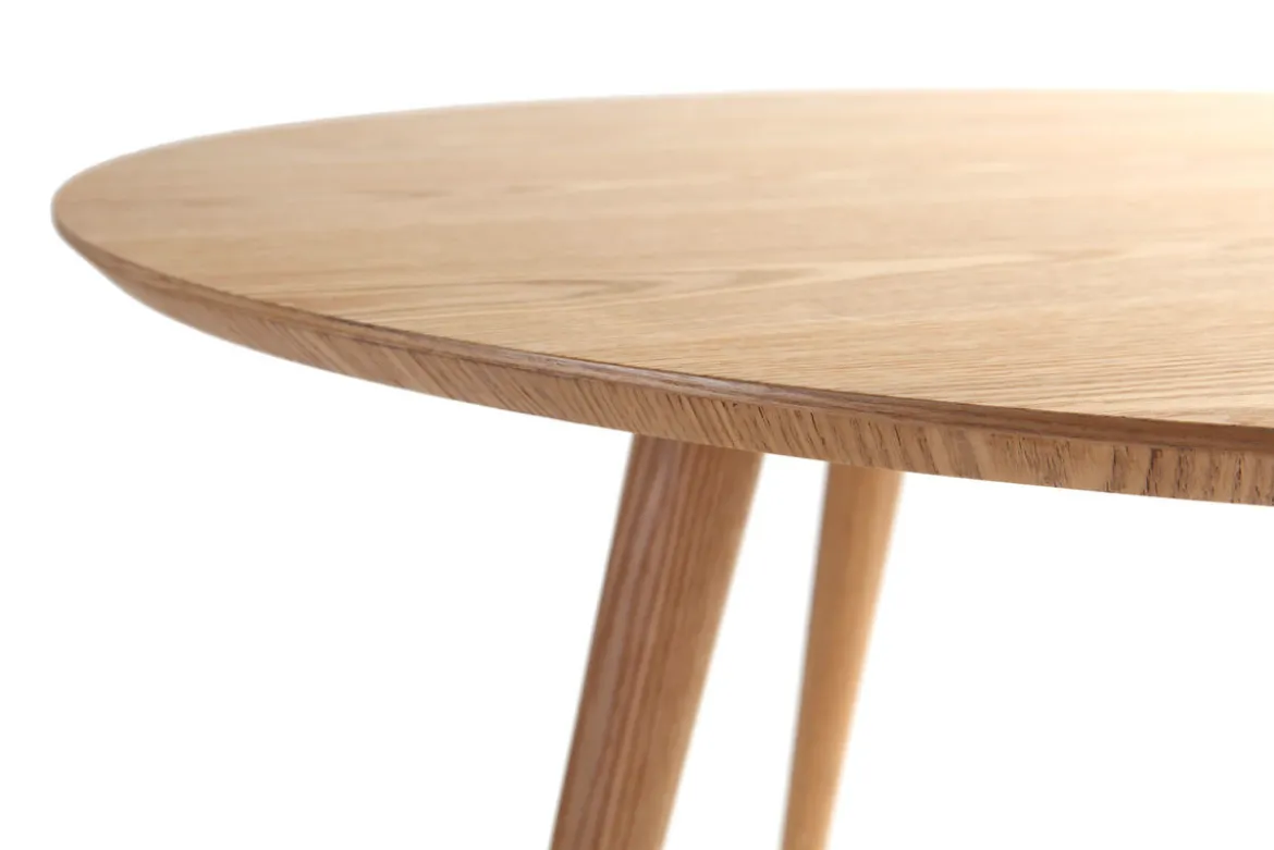 Table à manger ronde frêne D120 cm LIVIA