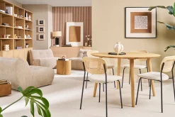 Table à manger ronde frêne D120 cm LIVIA