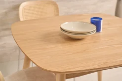 Table à manger scandinave carrée frêne naturel L90 cm BALTIK