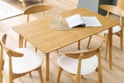 Table à manger scandinave finition frêne L120 cm ELION