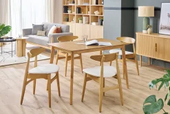 Table à manger scandinave finition frêne L120 cm ELION