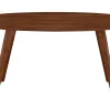 Table à manger vintage ovale en bois foncé L160 cm MARIK