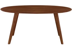 Table à manger vintage ovale en bois foncé L160 cm MARIK