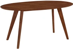 Table à manger vintage ovale en bois foncé L160 cm MARIK