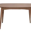 Table rectangulaire extensible avec rallonges intégrées en bois foncé noyer L130-160 cm HELMA