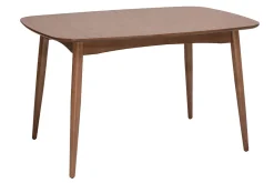 Table rectangulaire extensible avec rallonges intégrées en bois foncé noyer L130-160 cm HELMA