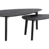 Tables basses gigognes bois noir (lot de 2) ARTIK