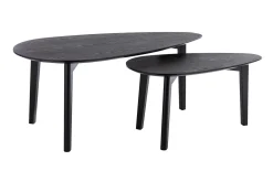 Tables basses gigognes bois noir (lot de 2) ARTIK